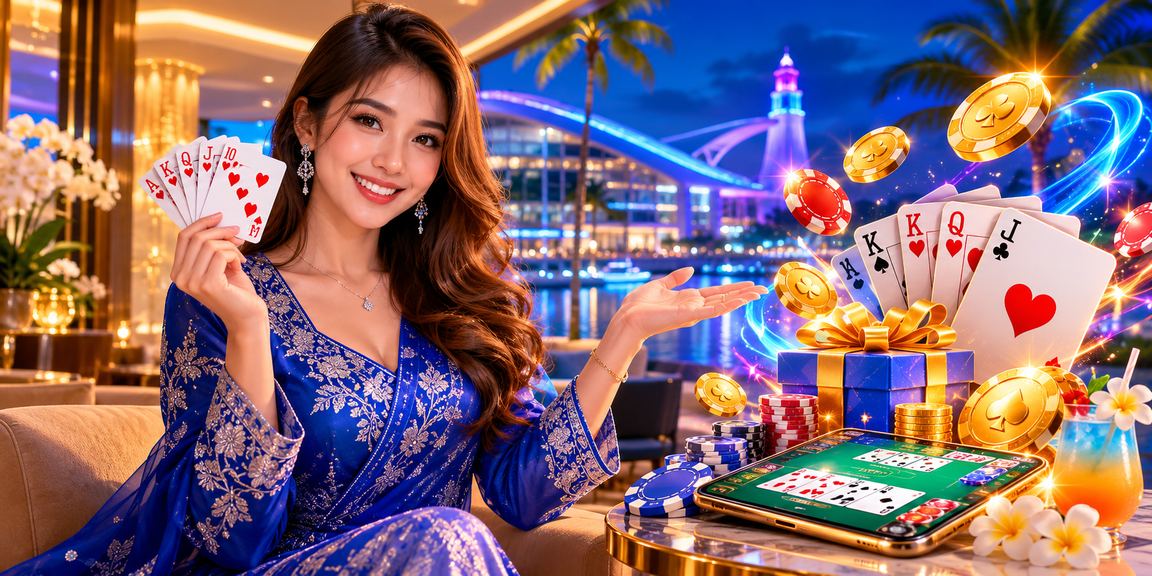 Permainan kad rummy dengan baju kurung Terengganu menggambarkan budaya hiburan tempatan ak189
